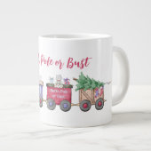 北極またはバストクリスマス機関車カスタム機関車 ジャンボコーヒーマグカップ (正面右)