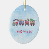 北極またはバストクリスマス機関車カスタム機関車 セラミックオーナメント (右)