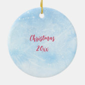 北極またはバストクリスマス機関車カスタム機関車 セラミックオーナメント (裏面)