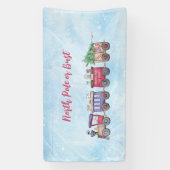 北極またはバストクリスマス機関車カスタム機関車 横断幕 (縦)