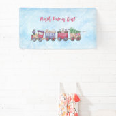 北極またはバストクリスマス機関車カスタム機関車 横断幕 (インサイチュ)