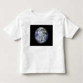 北極を中心とした完全に照らされた地球 トドラーTシャツ (正面)