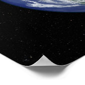 北極を中心とした完全に照らされた地球 ポスター (角)