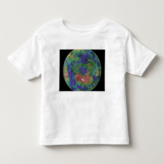 北極を中心とした金星 トドラーTシャツ (正面)