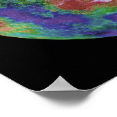 北極を中心とした金星 ポスター (角)