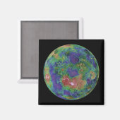 北極を中心とした金星 マグネット (正面/裏面)