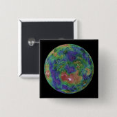 北極を中心とした金星 缶バッジ (正面&裏面)