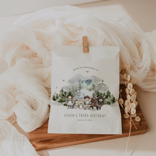 北極アドベンチャーバースデーパーティー フェイバーバッグ