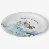 北極アドベンチャーバースデーパーティー ペーパープレート (アングル)