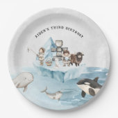 北極アドベンチャーバースデーパーティー ペーパープレート (正面)