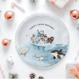 北極アドベンチャーバースデーパーティー ペーパープレート