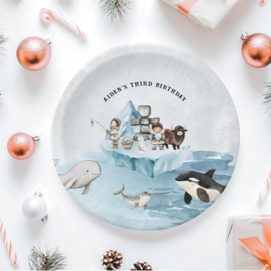 北極アドベンチャーバースデーパーティー ペーパープレート