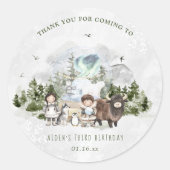 北極アドベンチャーバースデーパーティー ラウンドシール (正面)