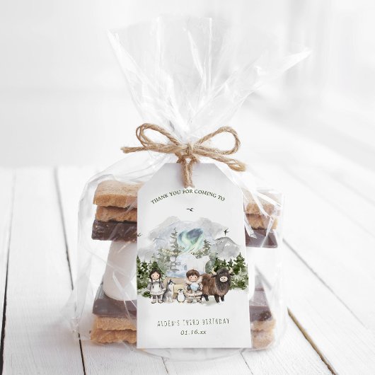 北極アドベンチャー・バースデーパーティー ギフトタグ