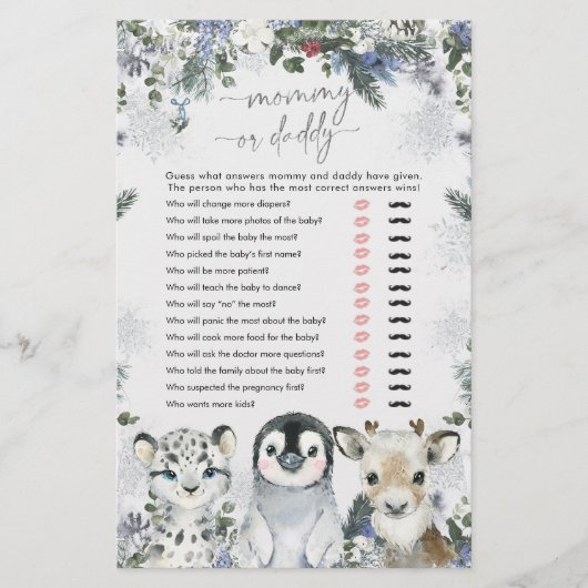 北極アニマルウィンターオンダーランドモーミーまたはパパ (正面)