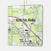 北極アラスカの地図 セラミックオーナメント (左)