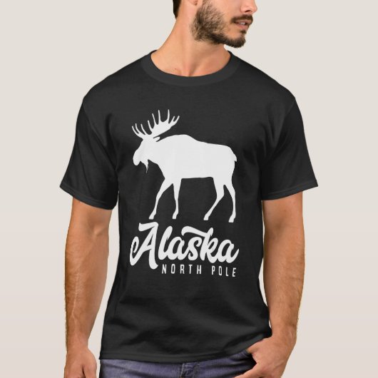 北極アラスカUsaムースアラスカ Tシャツ (正面)