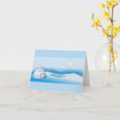 北極イグルーのブルーノートカード カード (黄色い花)