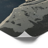 北極イラストレーションの浸食キツネ ポスター (角)