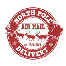 北極エアメール配信クラシック円状シール