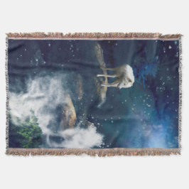 北極オオカミのムーンストライダー スローブランケット