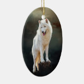 北極オオカミ セラミックオーナメント (右)