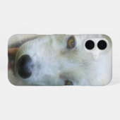 北極オオカミ 雪の突き破り iPhone 16ケース (裏面横)