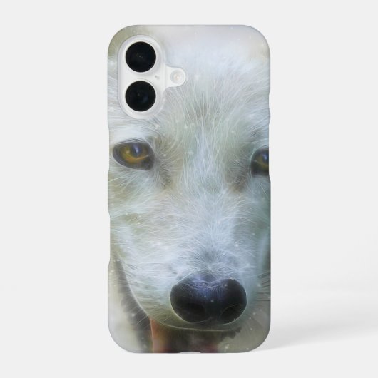 北極オオカミ 雪の突き破り iPhone 16ケース (裏面)