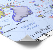 北極オセランの地図 ポスター (角)