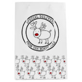 北極キッズクリスマスからの特別な配達 ミディアムペーパーバッグ (正面)