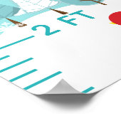 北極キツネのクリスマス成長図 ポスター (角)