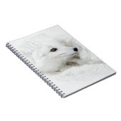 北極キツネは冬に巻き上げられた ノートブック (右側)