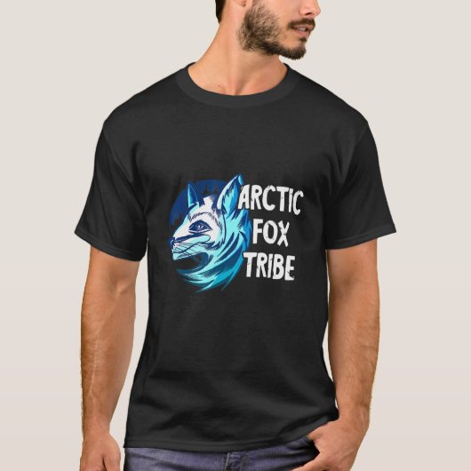 北極キツネキツネ族集団南極北極キツネ Tシャツ (正面)