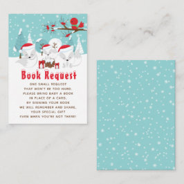 北極キツネクリスマスウッドランドブックリクエスト エンクロージャーカード