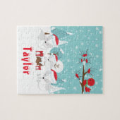 北極キツネクリスマスウッドランド ジグソーパズル (横)