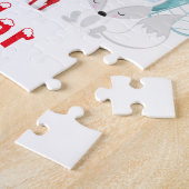 北極キツネクリスマスウッドランド ジグソーパズル (側面)