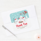 北極キツネクリスマスベビーシャワーありがとう スクエアシール (封筒)