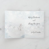 北極キツネブラスターリングウィンターシーンスノーフレーク シーズンカード (内部)