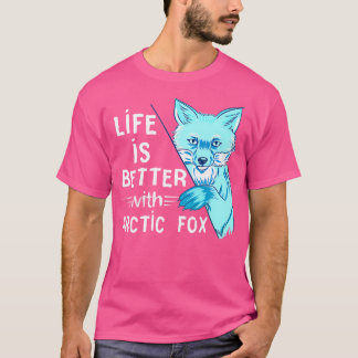 北極キツネライフより良いキツネ動物北極キツネロ Tシャツ