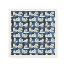 北極キツネ冬クリスマスタータンチェック格子模様