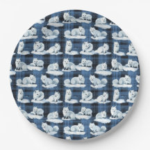 北極キツネ冬クリスマスタータンチェック格子模様