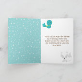 北極キツネ冬ワンダーランドベビーシャワー サンキューカード (内部)