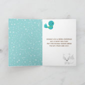 北極キツネ冬ワンダーランドメリークリスマス シーズンカード (内部)