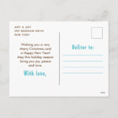 北極キツネ冬ワンダーランドメリークリスマス シーズンポストカード (裏面)