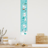 北極キツネ冬ワンダーランド成長図 ポスター (キッチン)