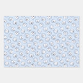 北極キツネ冬絵を描のオリジナル野生生物アート ラッピングペーパーシート (正面)