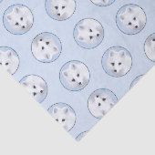 北極キツネ冬絵を描のオリジナル野生生物アート 薄葉紙 (詳細)