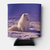 北極キツネ冬雪景色 缶クーラー (正面)