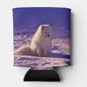 北極キツネ冬雪景色 缶クーラー (裏面)