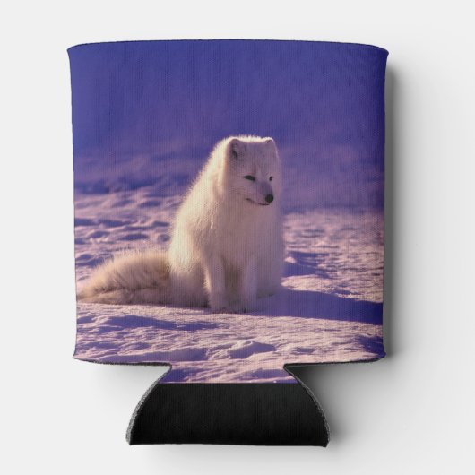 北極キツネ冬雪景色 缶クーラー (裏面)